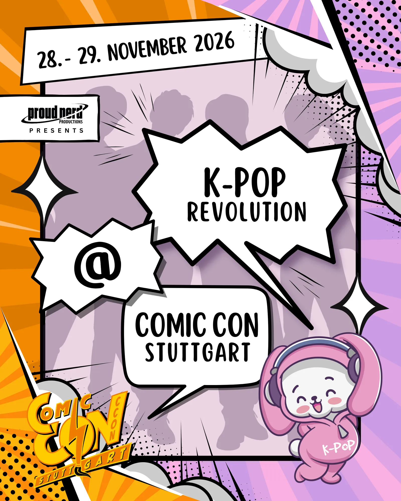 Visuel d’annonce de la K-Pop Revolution à la CCON |⁠ COMIC CON STUTTGART